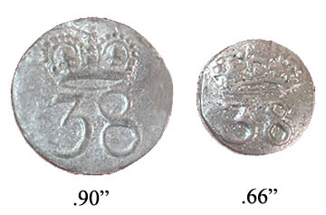 38th Regt Buttons
